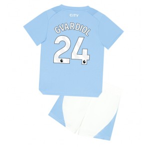 Manchester City Josko Gvardiol #24 Hemmaställ Barn 2023-24 Kortärmad (+ Korta byxor)